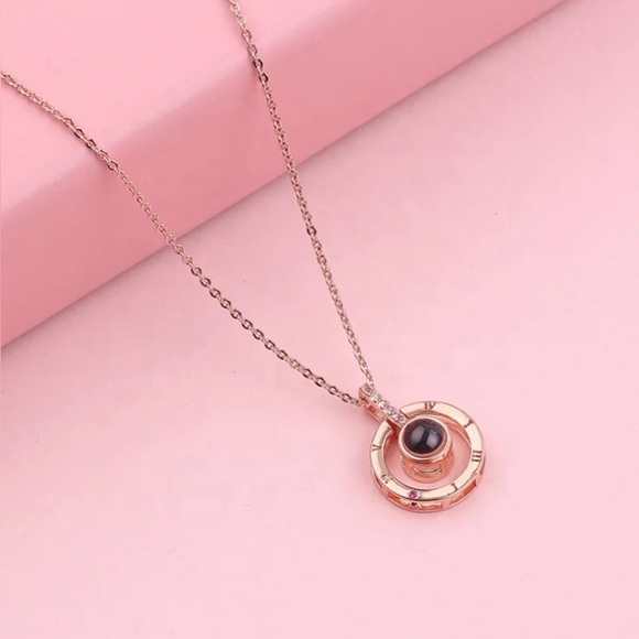 100 LANGUAGE I LOVE YOU PENDANT ROSE GOLD NECKLACE - Picture 3 of 12